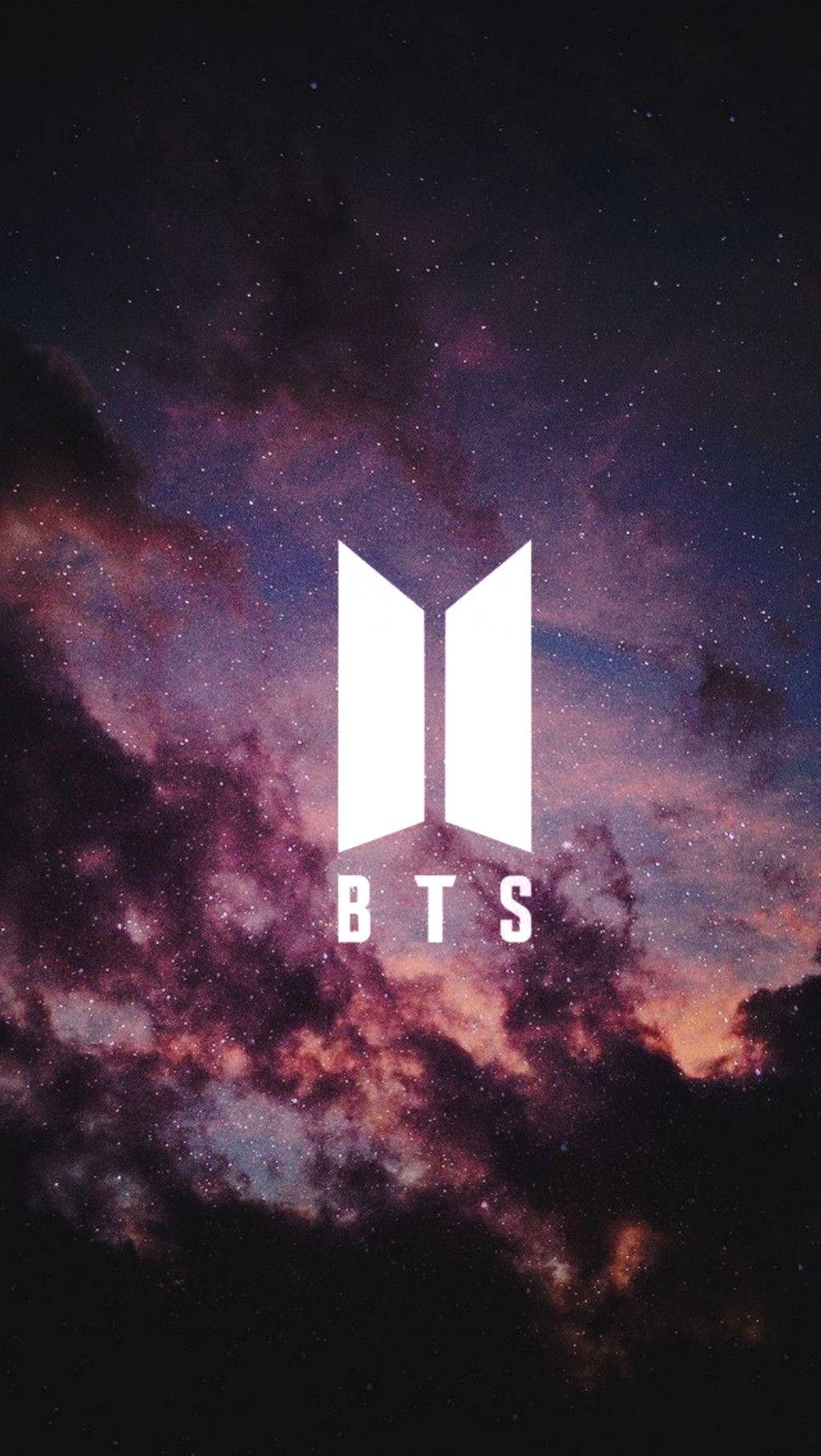 Логотип BTS ночью Обои