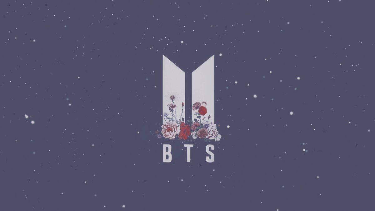 Милый рисунок логотипа BTS Обои