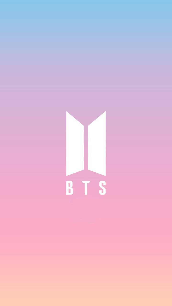 Градиентный розовый логотип BTS Обои