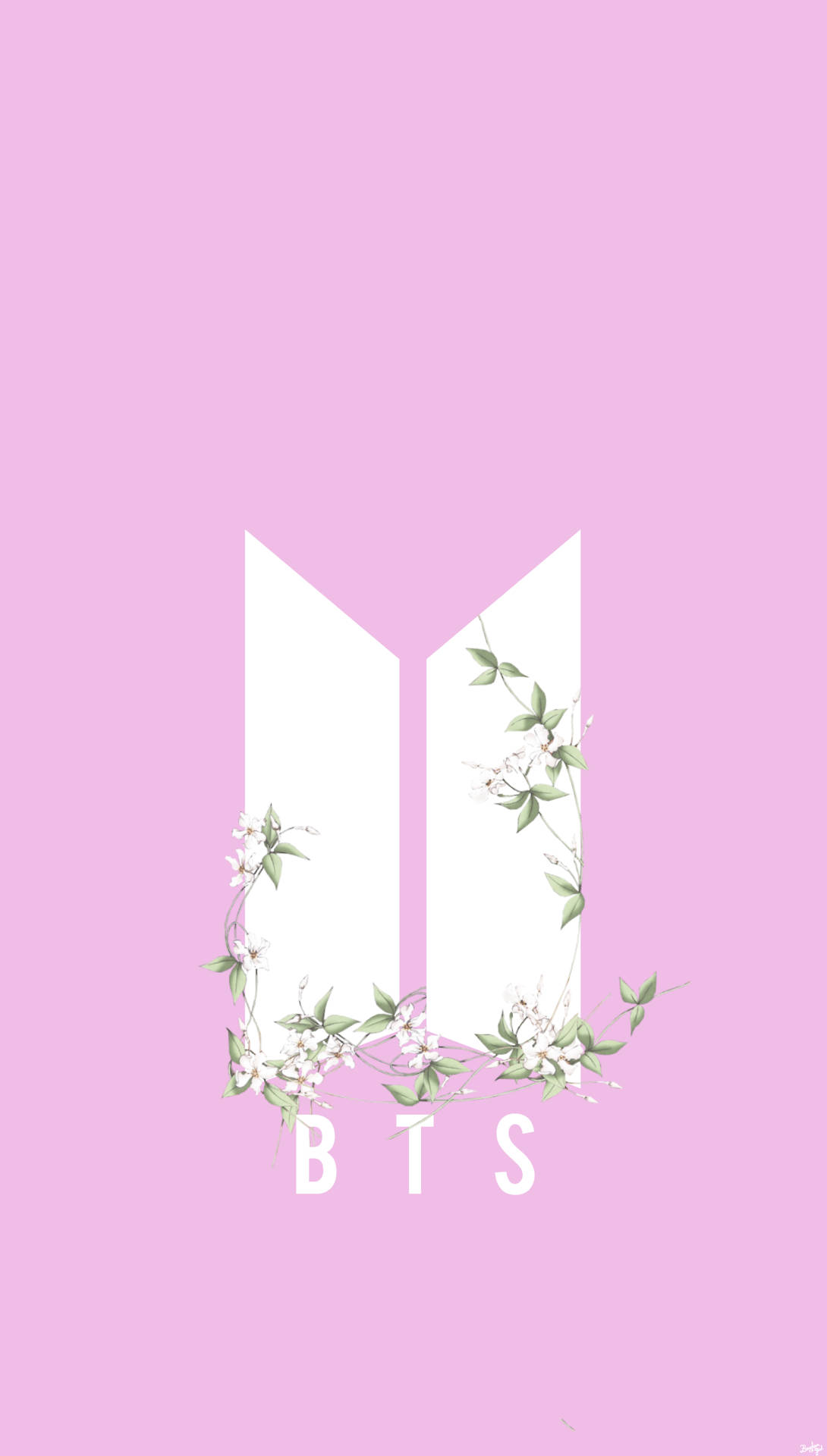 Минималистичный логотип BTS Обои