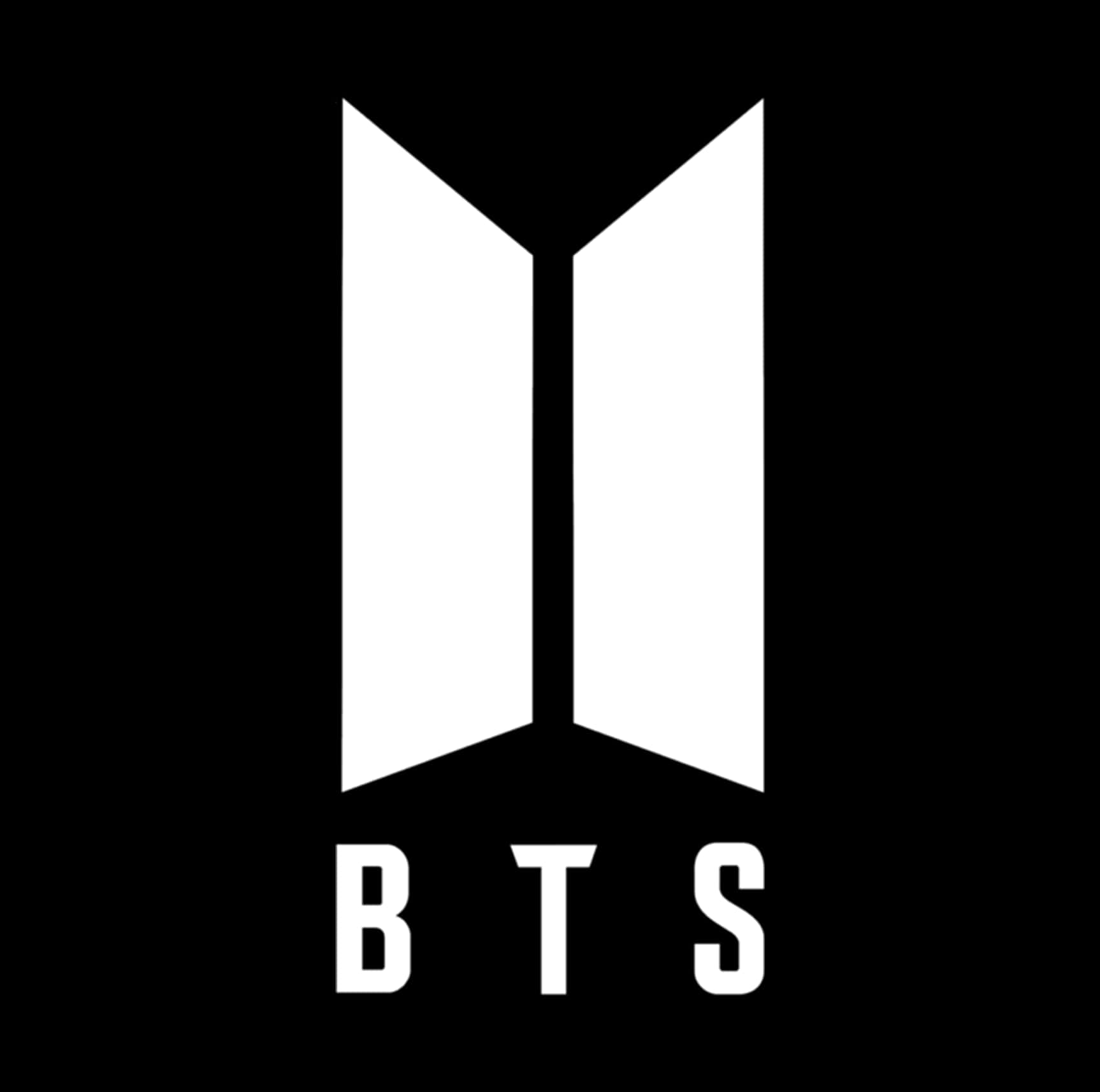 Логотип BTS черно-белый Обои