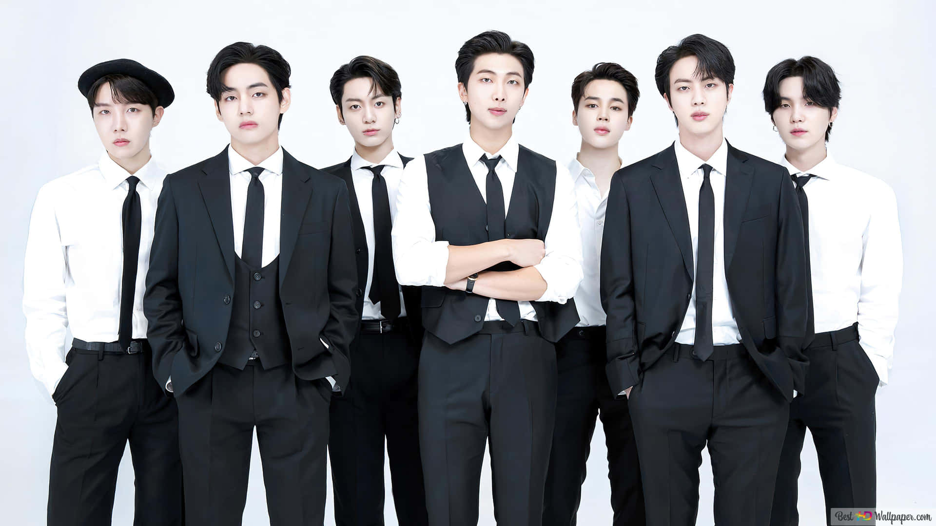 BTS фотосессия черно-белая официальная — Kpop гиф Обои
