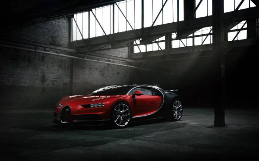 Красный Bugatti Chiron 4K Обои