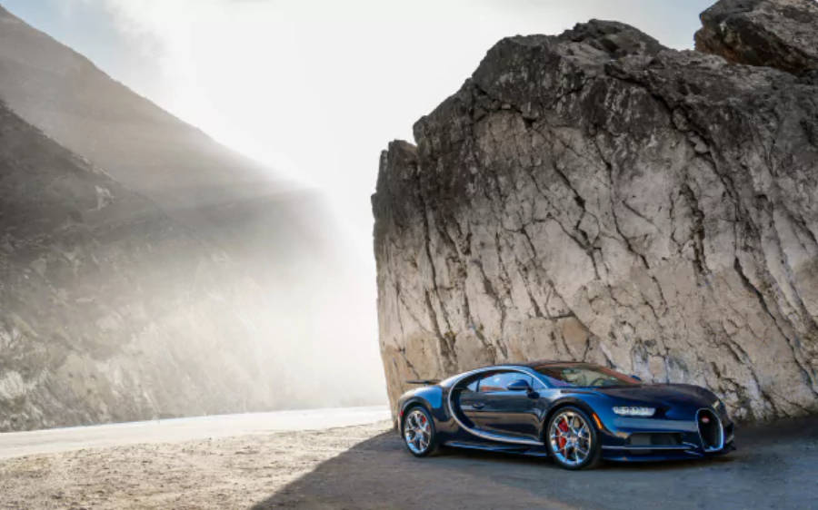 Черный Bugatti Chiron 4K Обои