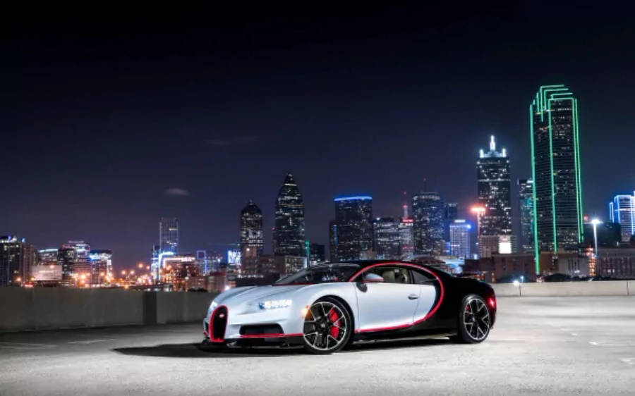 Белый Bugatti Chiron 4K Обои
