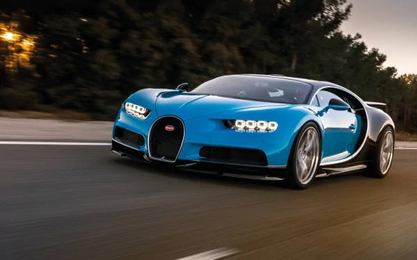 Bugatti Chiron Hypercar в движении 4K