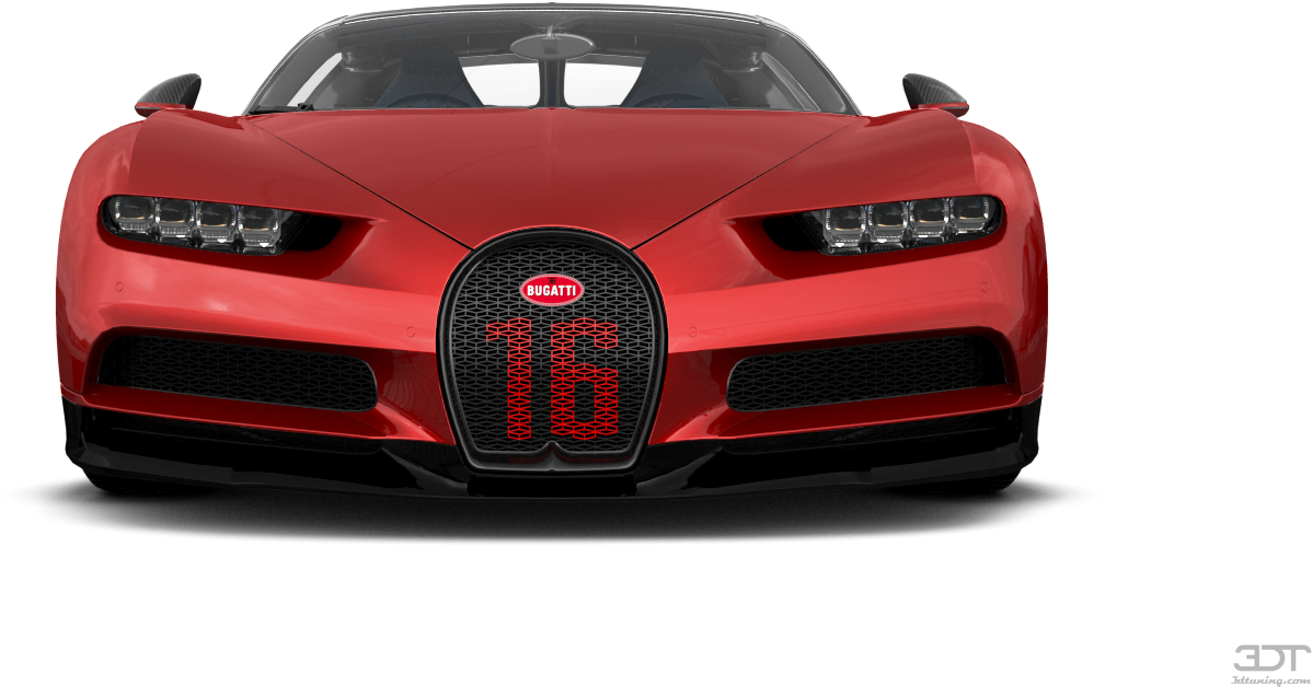 Красный Bugatti Chiron спереди Обои