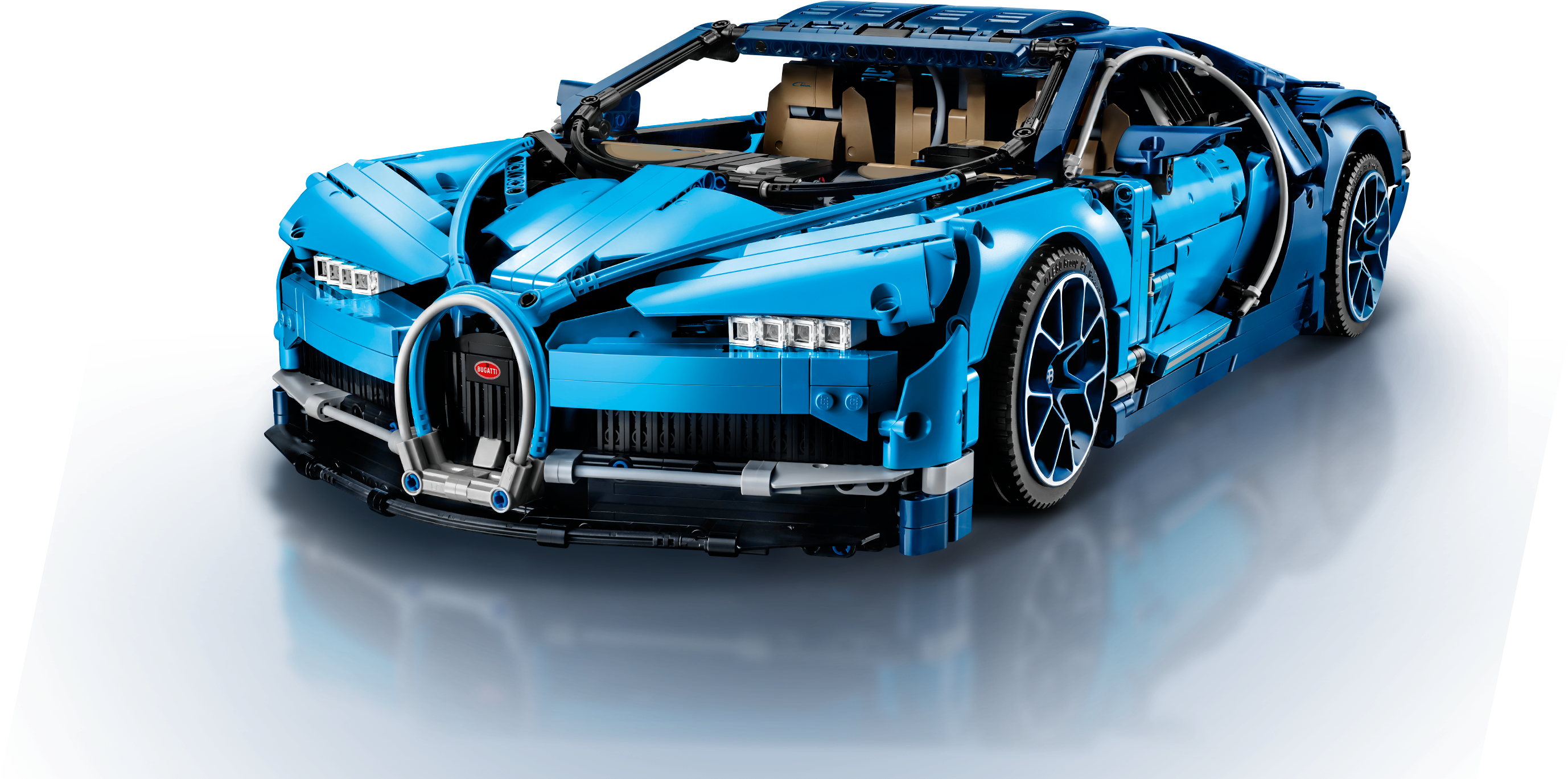 Синяя модель Bugatti из Lego Обои