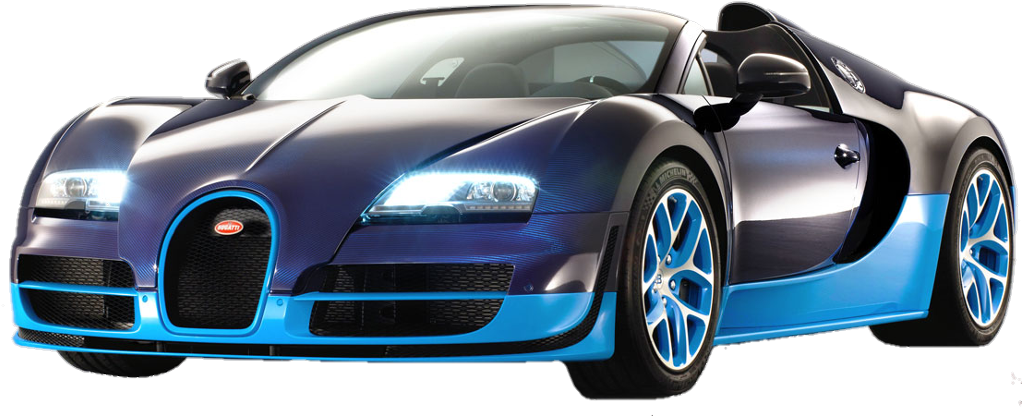 Сине-черный Bugatti Veyron Grand Sport Обои