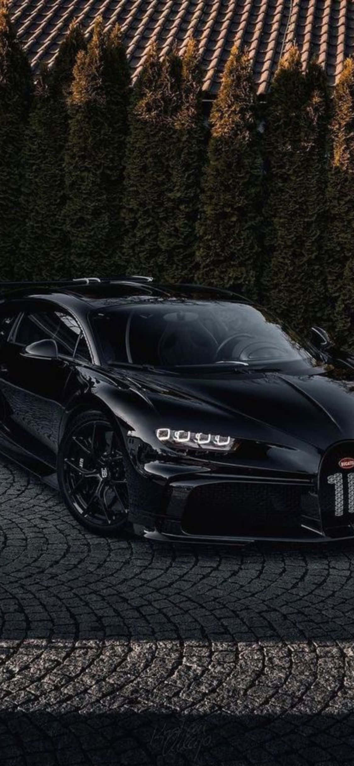 Bugatti Veyron демонстрируется на новом iPhone Xs Обои