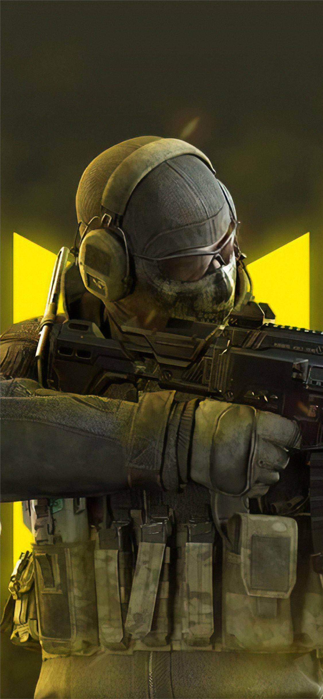 Call Of Duty Mobile логотип Призрак крупным планом Обои