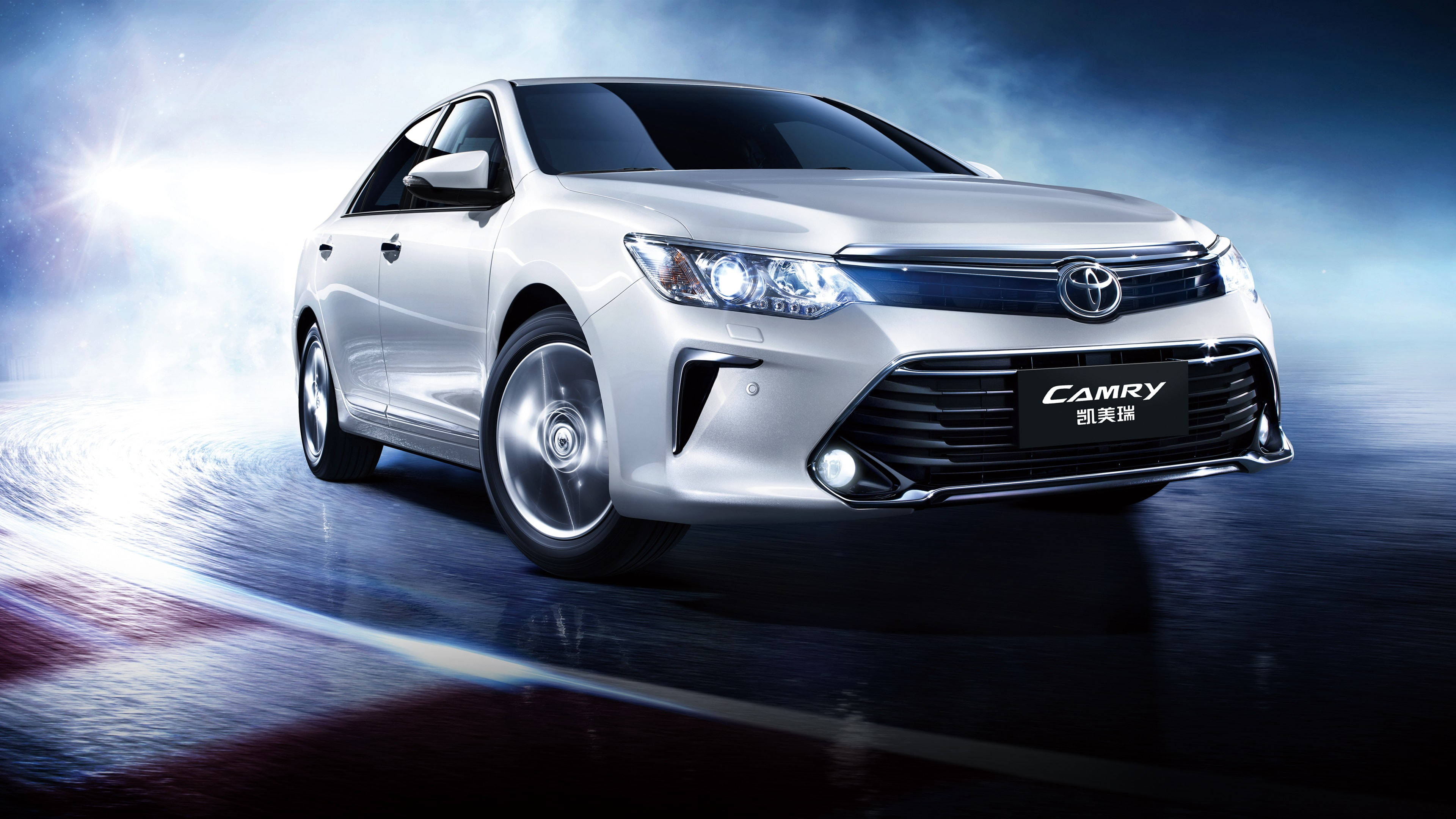 Camry White Toyota 4K с дымом Обои