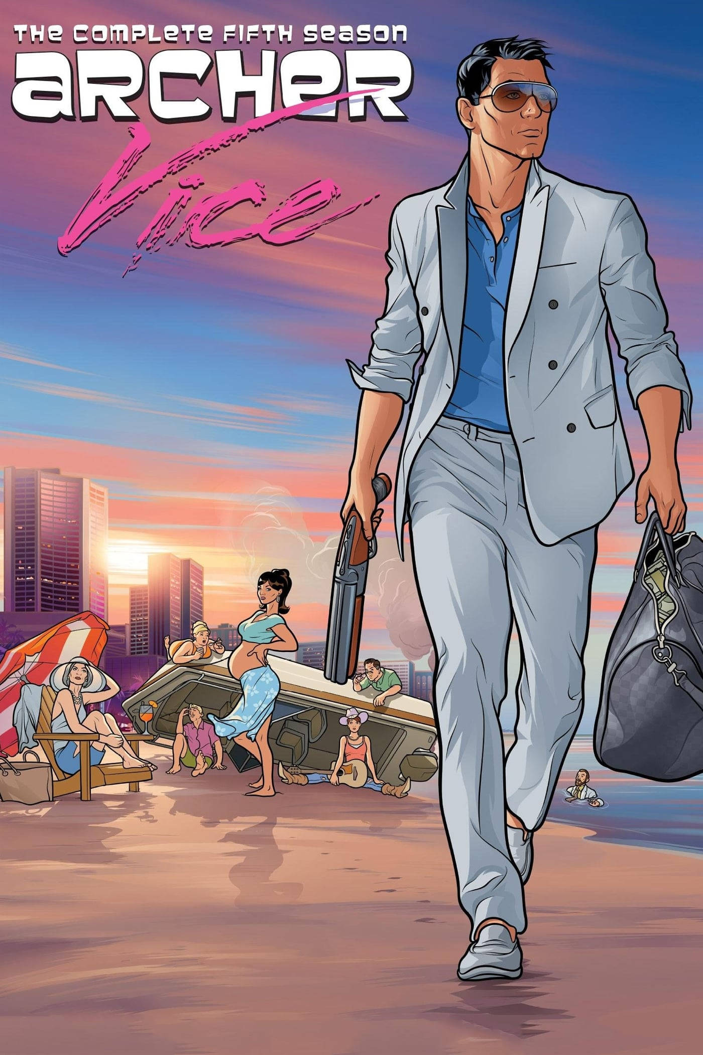Captivating Archer Vice Poster Обои