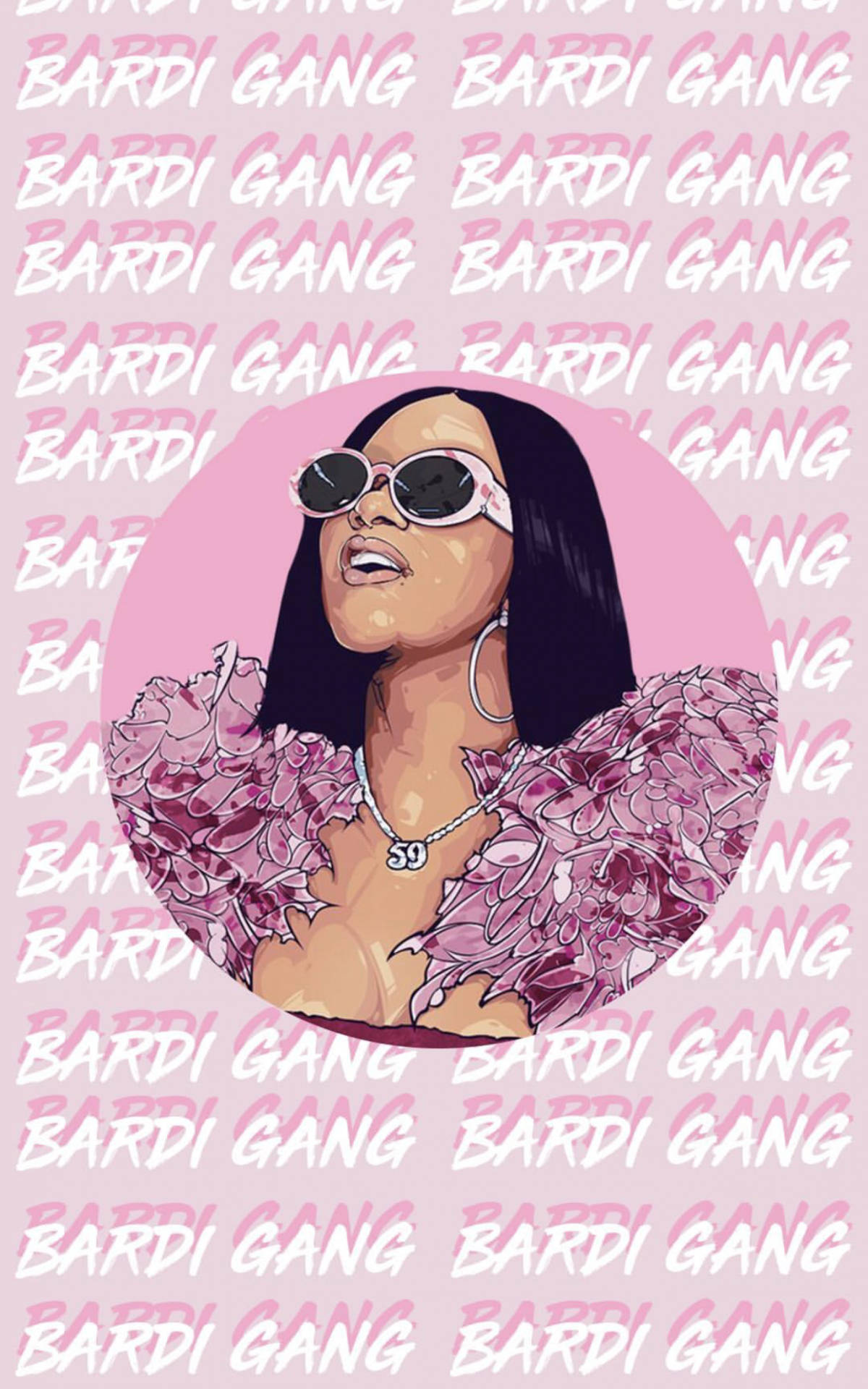 Cardi B Pink Bardi Gang Обои