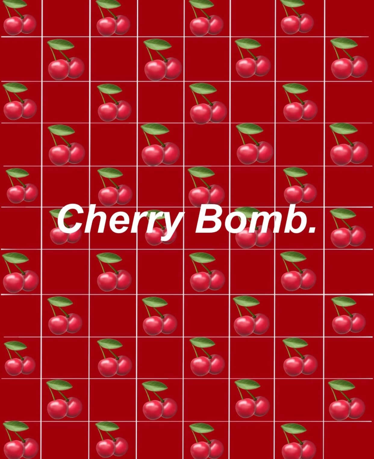Красная милая эстетика Cherry Bomb Обои