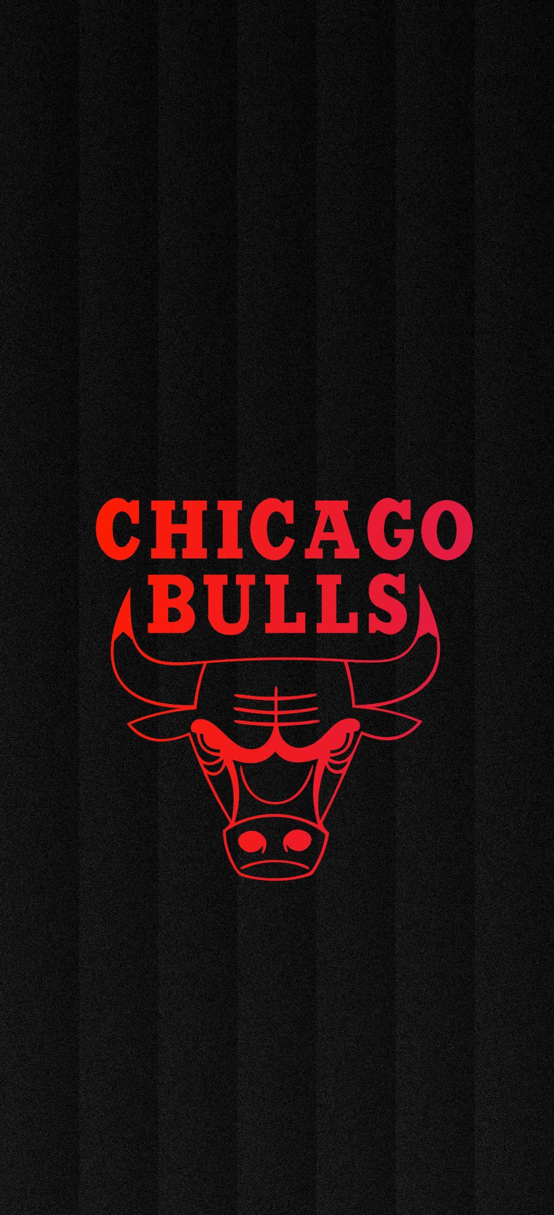 Логотип Chicago Bulls на полосатом чёрном телефоне Обои