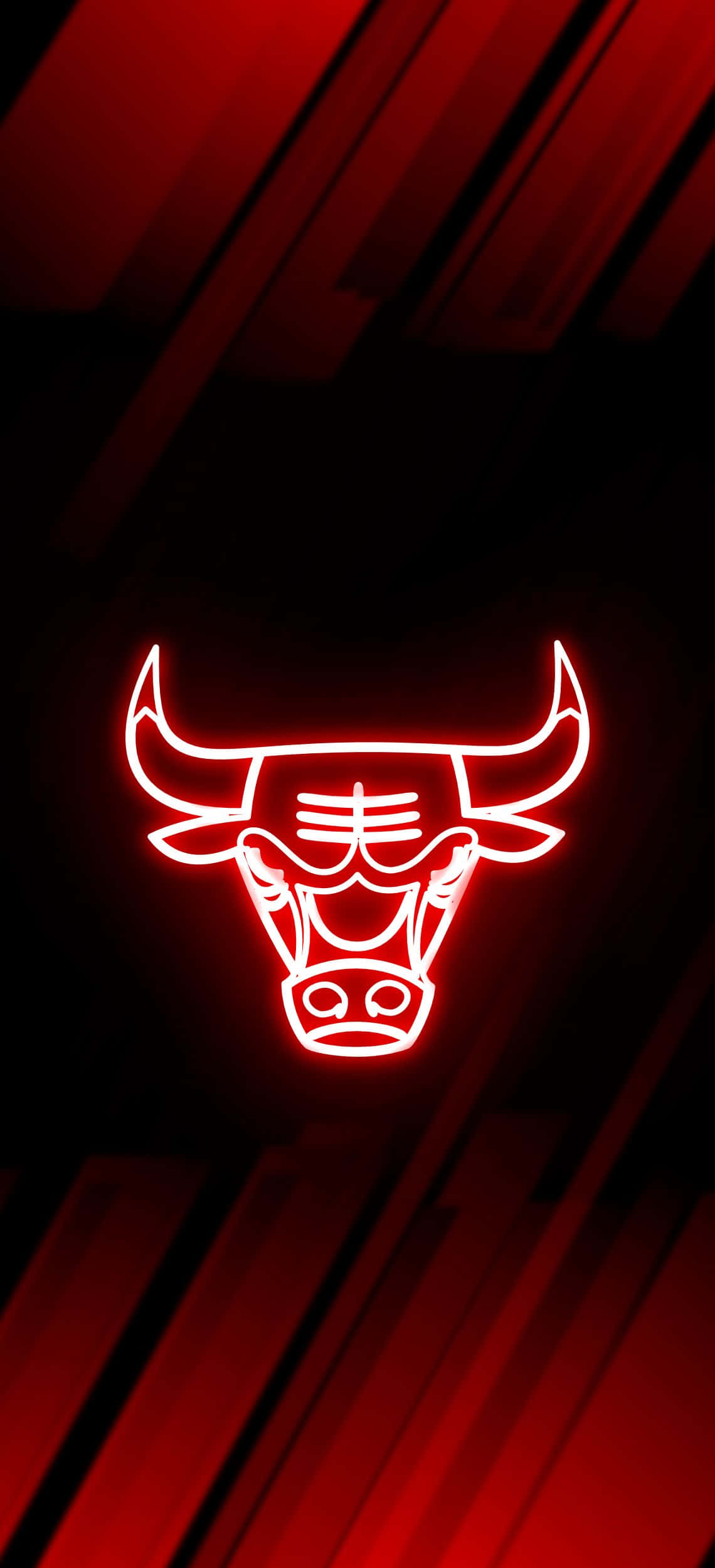 логотип Chicago Bulls на красном фоне Обои