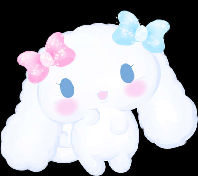 Cinnamoroll с двойными бантиками Обои
