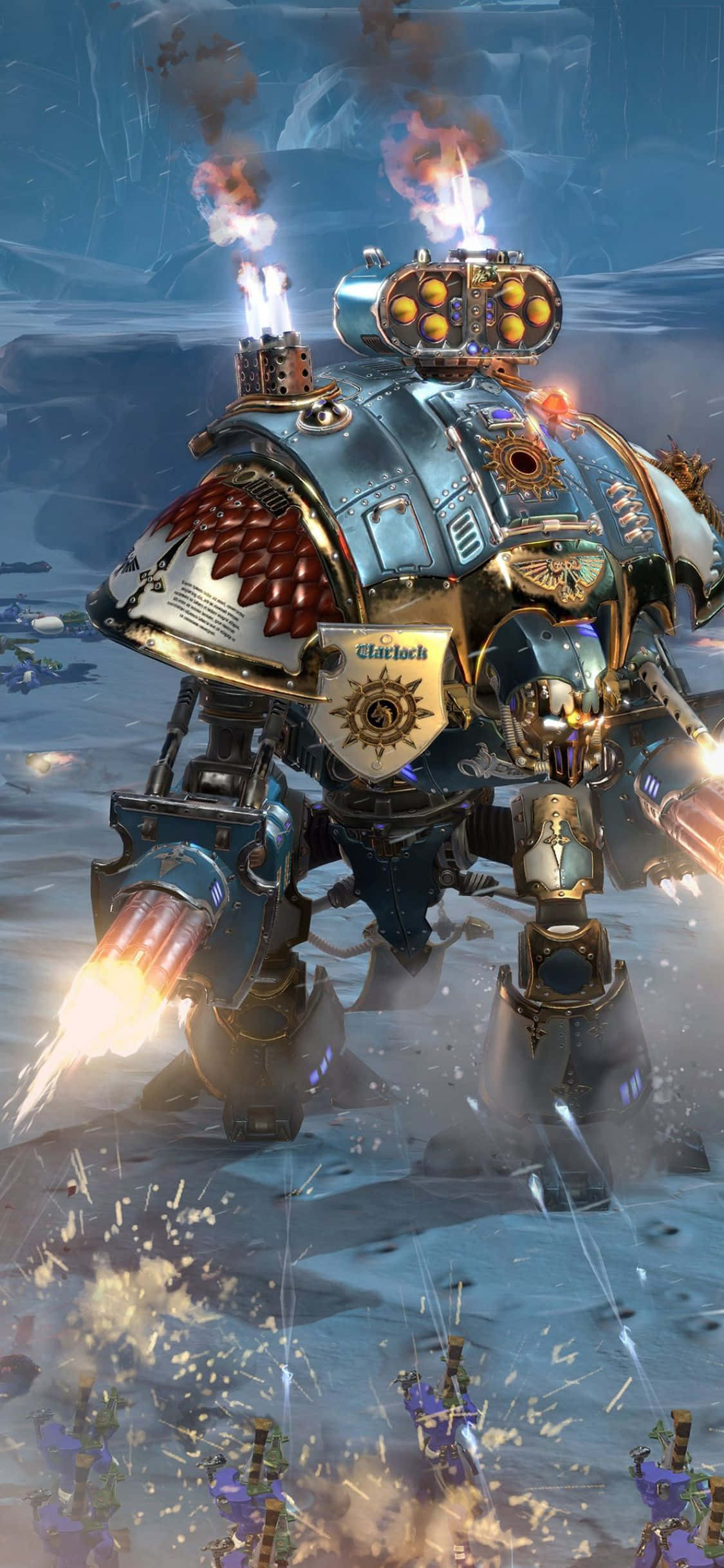 «Dawn of War III в действии на iPhone XS» Обои