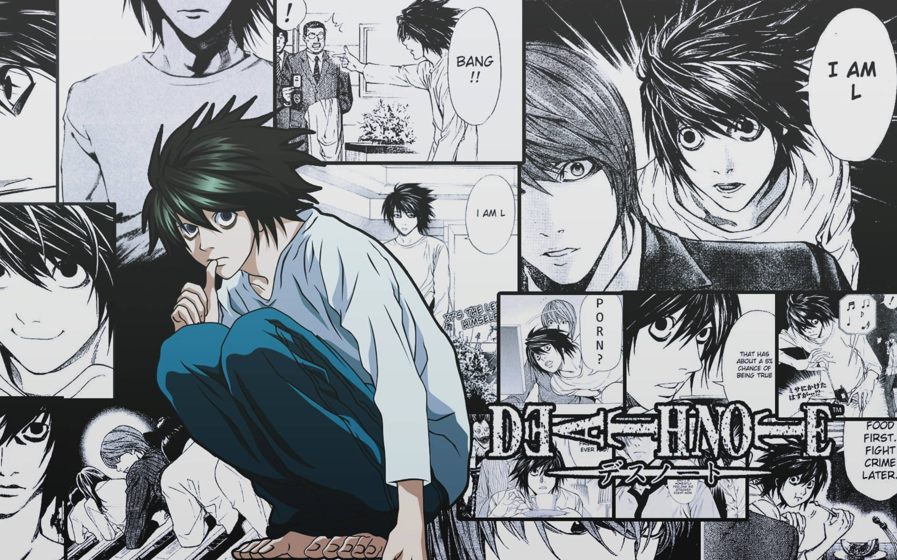 Death Note L Манга Обои
