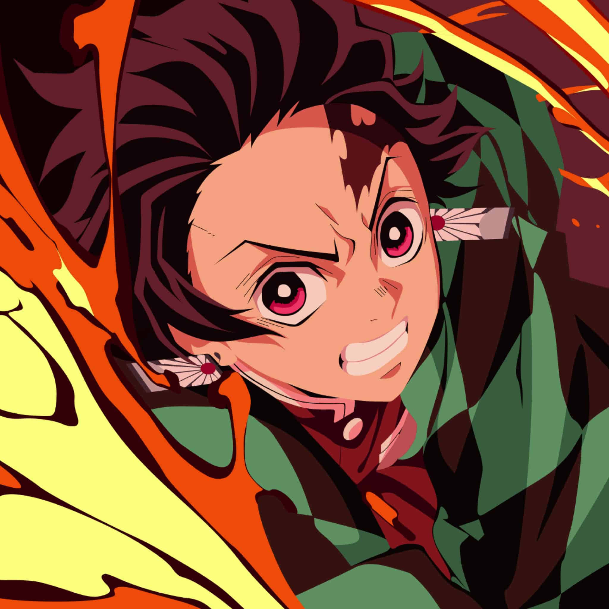 Падение под защиту Demon Slayer Обои