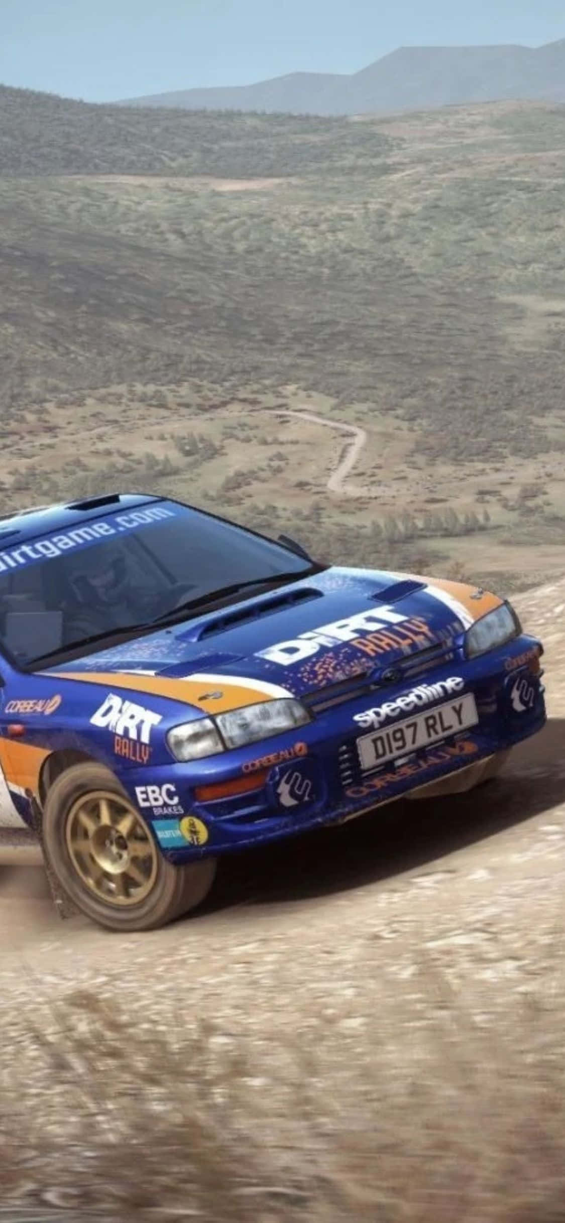 Сядь за руль и прими вызов Dirt Rally на своем iPhone Xs Обои