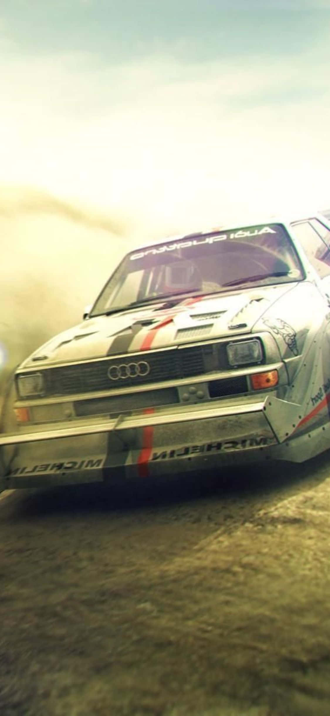 Смелые гонщики принимают вызов Dirt Rally на iPhone Xs Обои