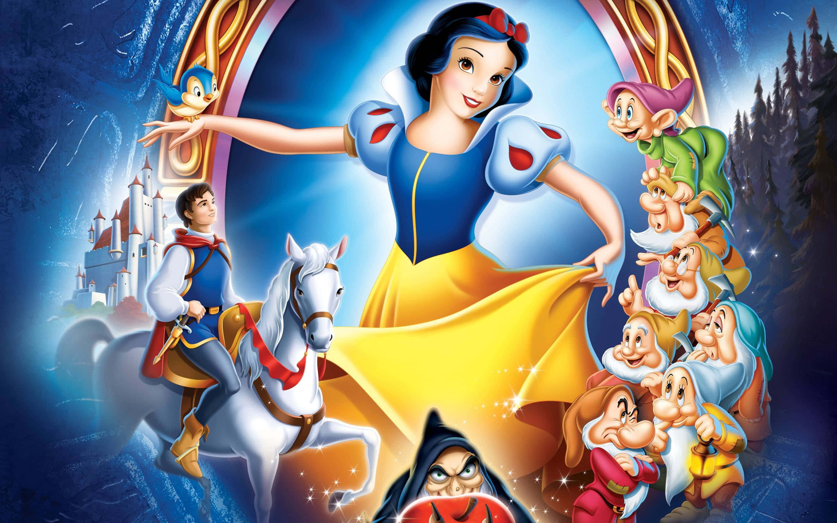 Волшебный рождественский фон Disney Обои