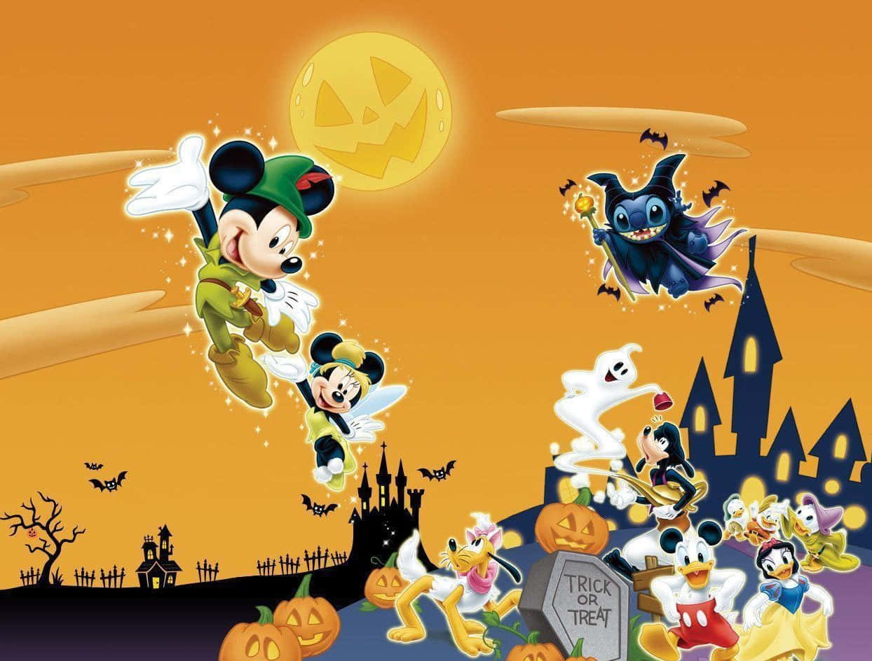 Страшное хэллоуинское торжество Disney Обои