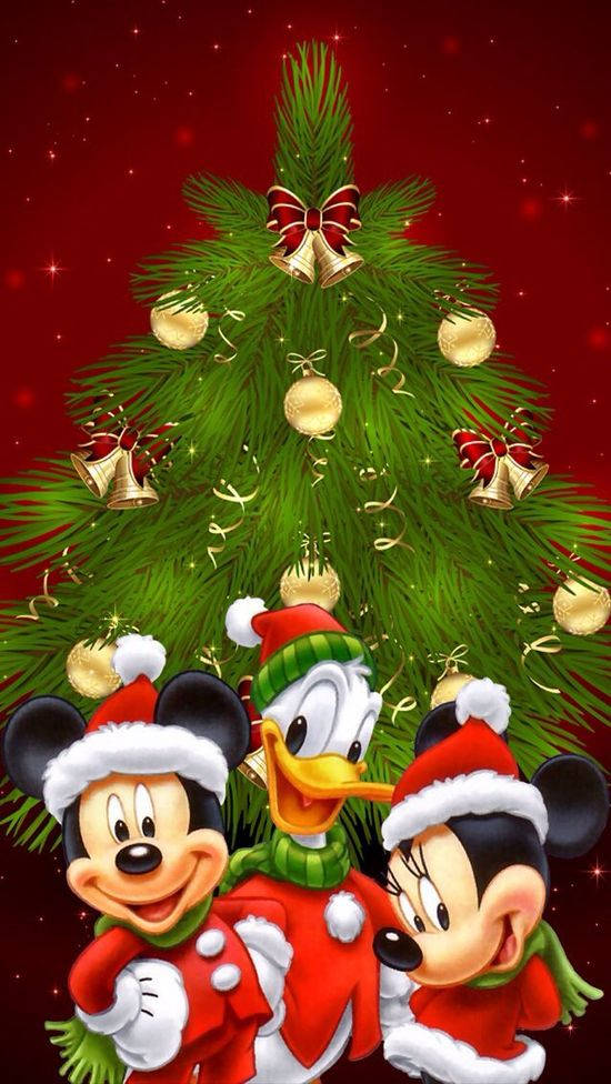 Disney Рождество iPhone Микки и Веселые Друзья Обои
