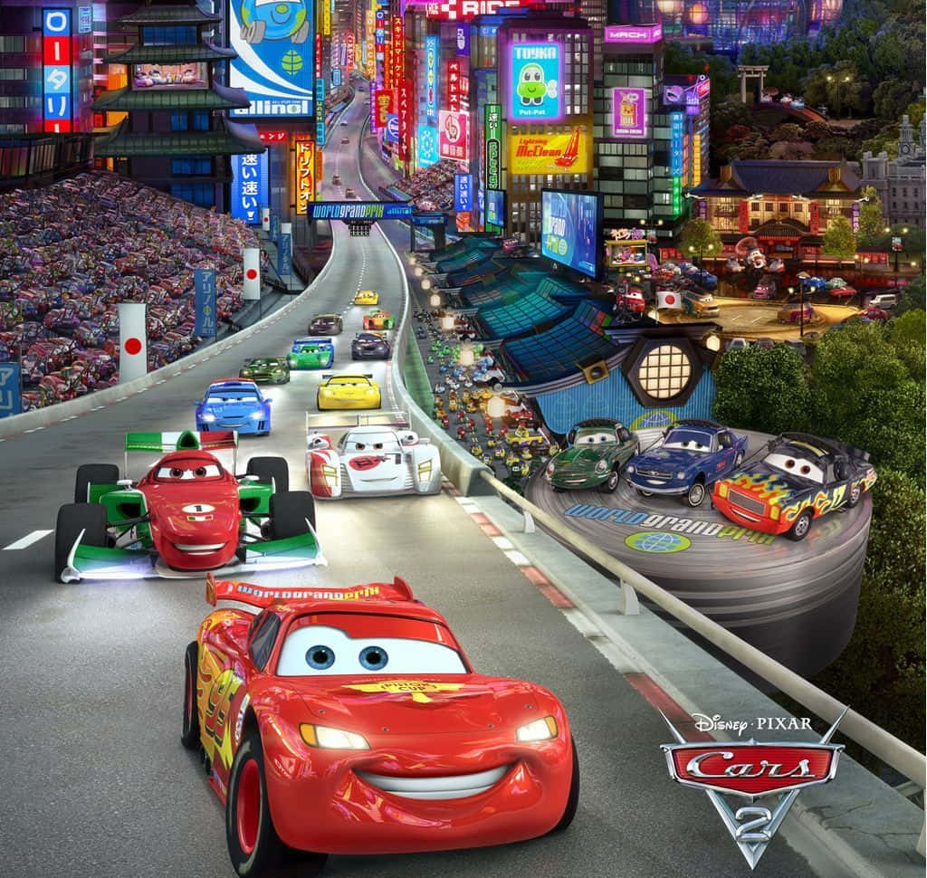 Молния Маккуин и Мэтр воссоединяются в мультфильме Disney Pixar «Тачки 2» Обои