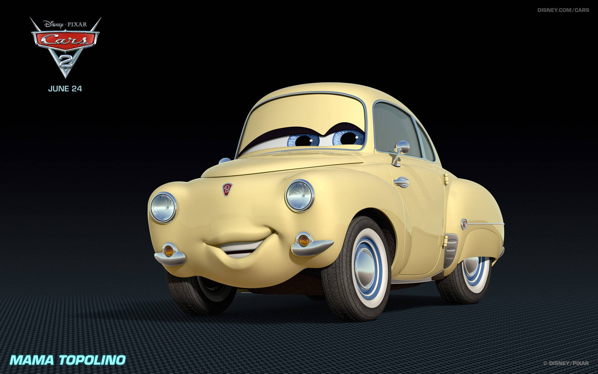 Мама Тополино из мультфильма Disney Pixar «Тачки 2» Обои
