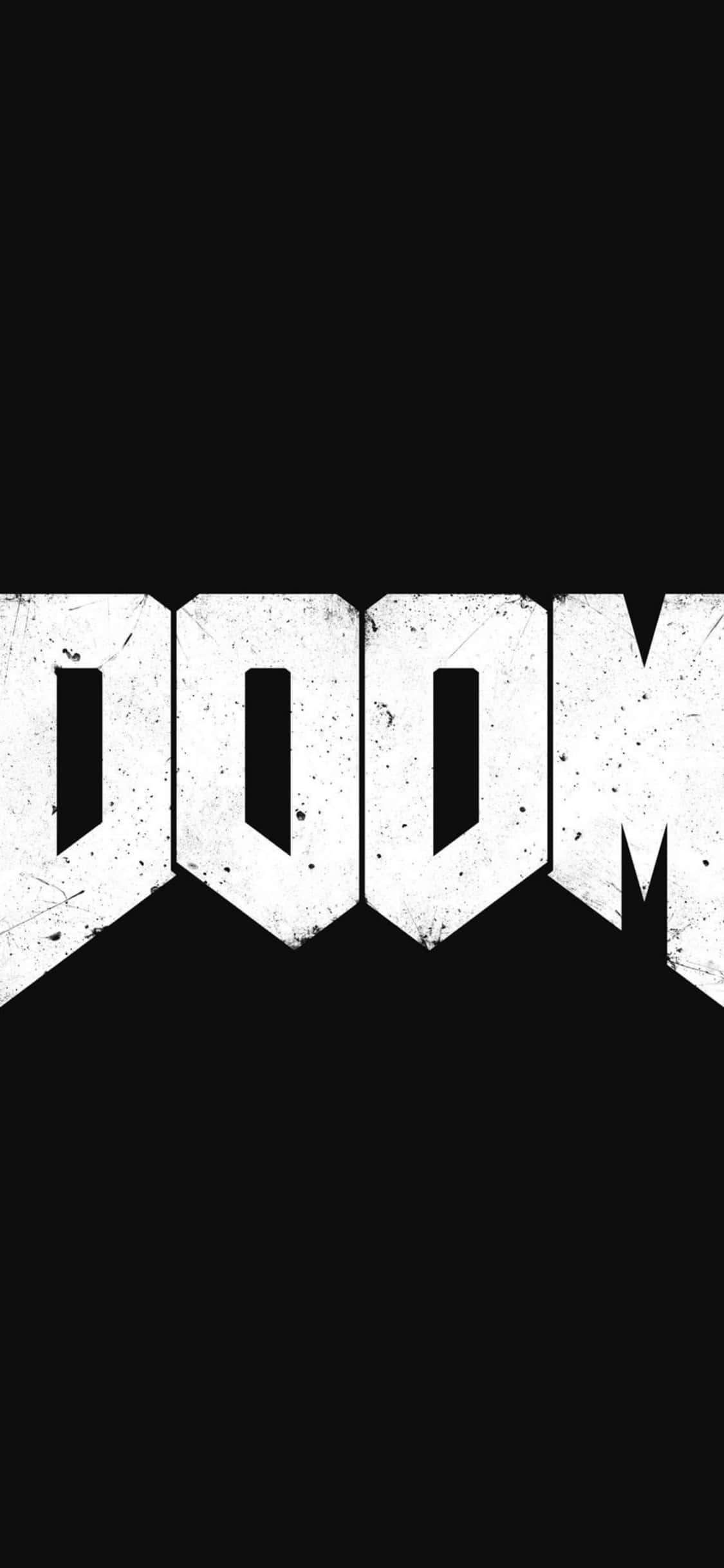 Бело-черный Doom iPhone Xs фон Обои