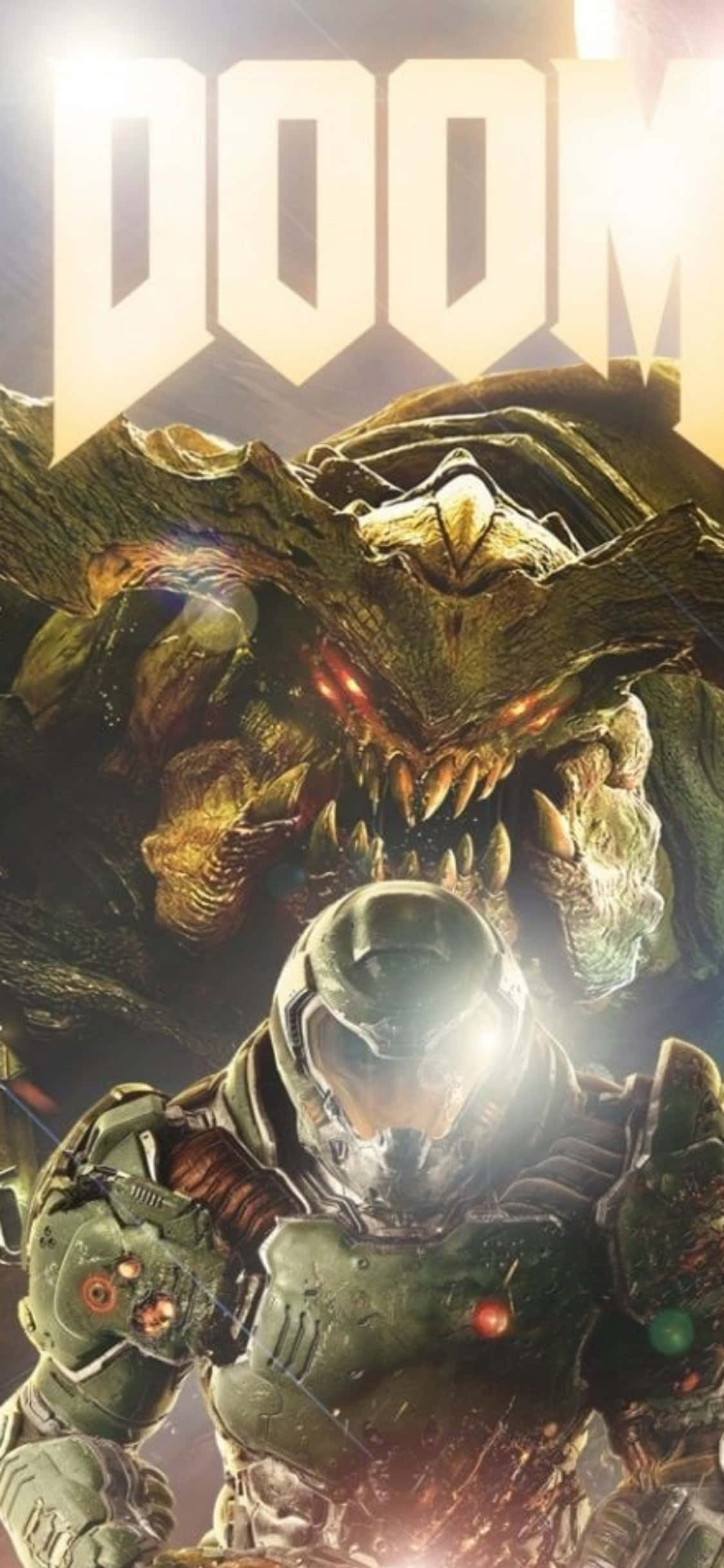 Doomguy Monster iPhone Xs фон Обои