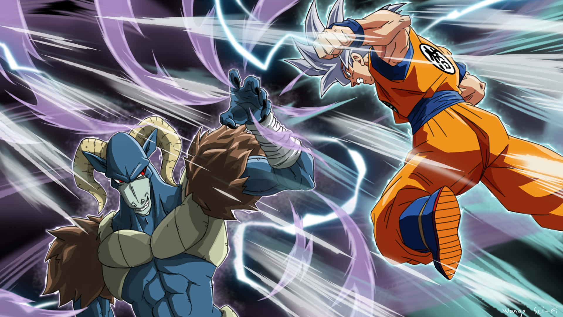 Моро против Гоку Dragon Ball Super Обои