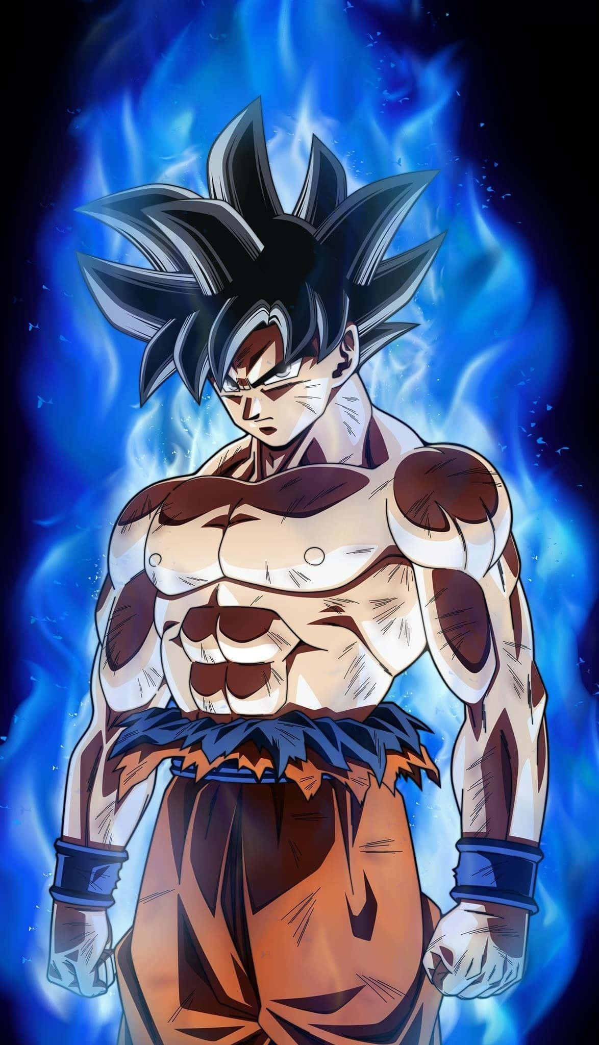 Мастер Гоку в режиме ярости — яркие обои Dragon Ball Super для iPhone Обои