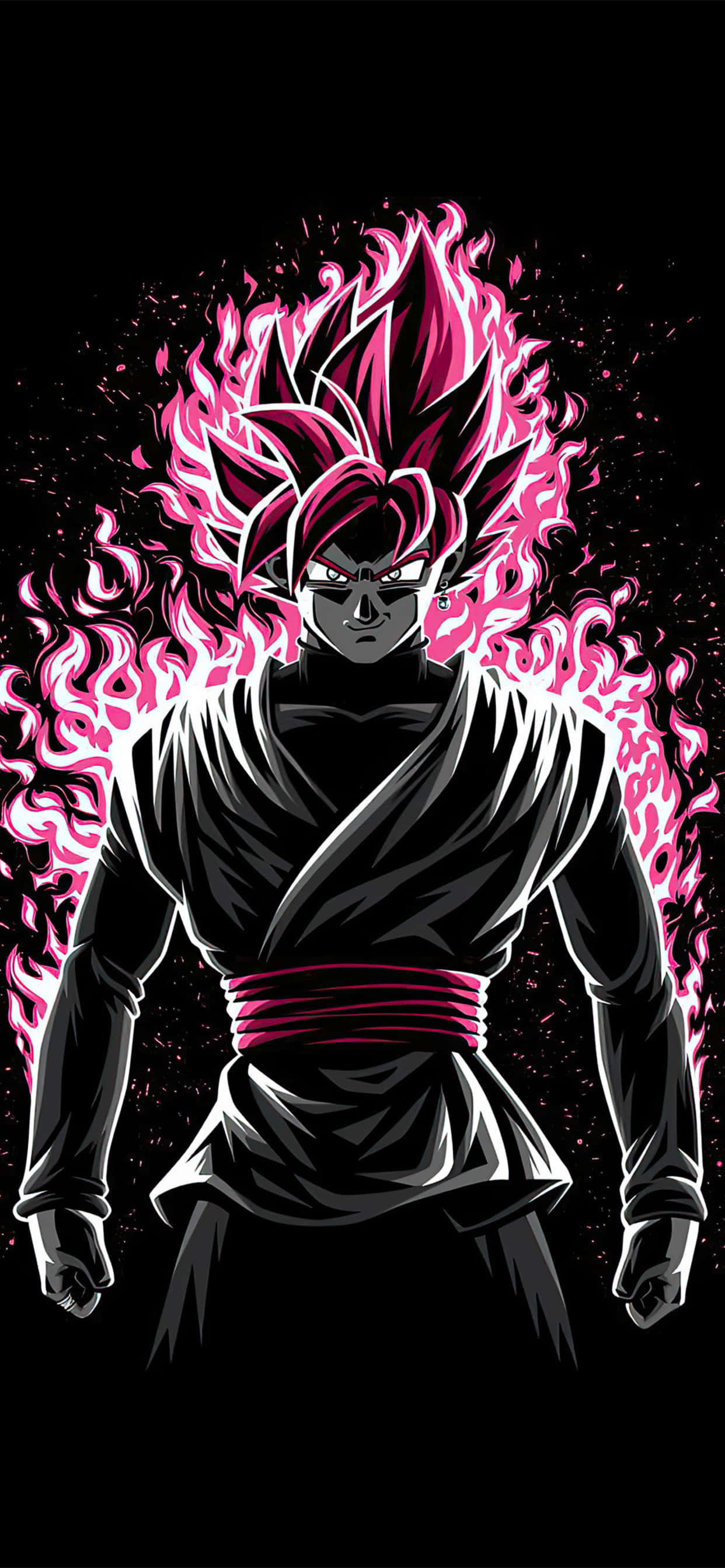 Черный Гоку иллюстрация Dragon Ball Super iPhone Обои