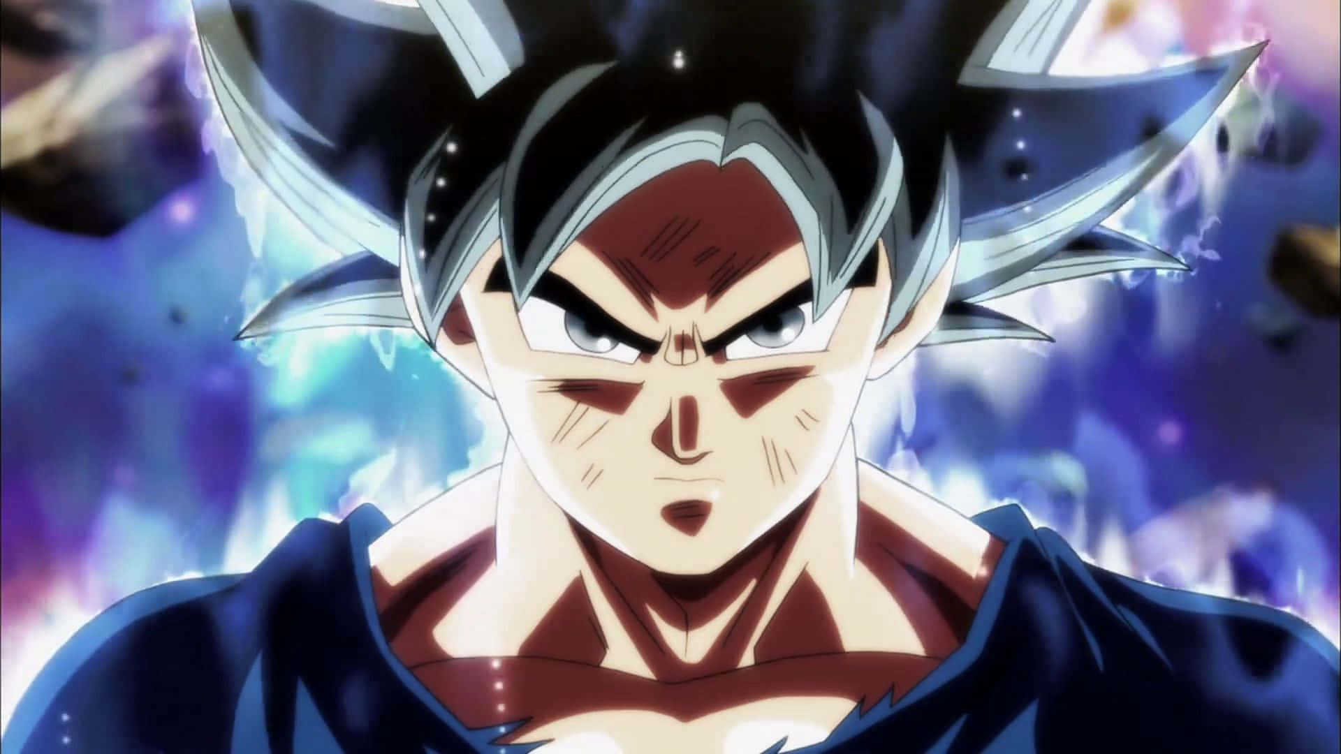 Глаза Гоку из Dragon Ball Super становятся серебряными, когда он открывает силу Ультра Инстинкта. Обои