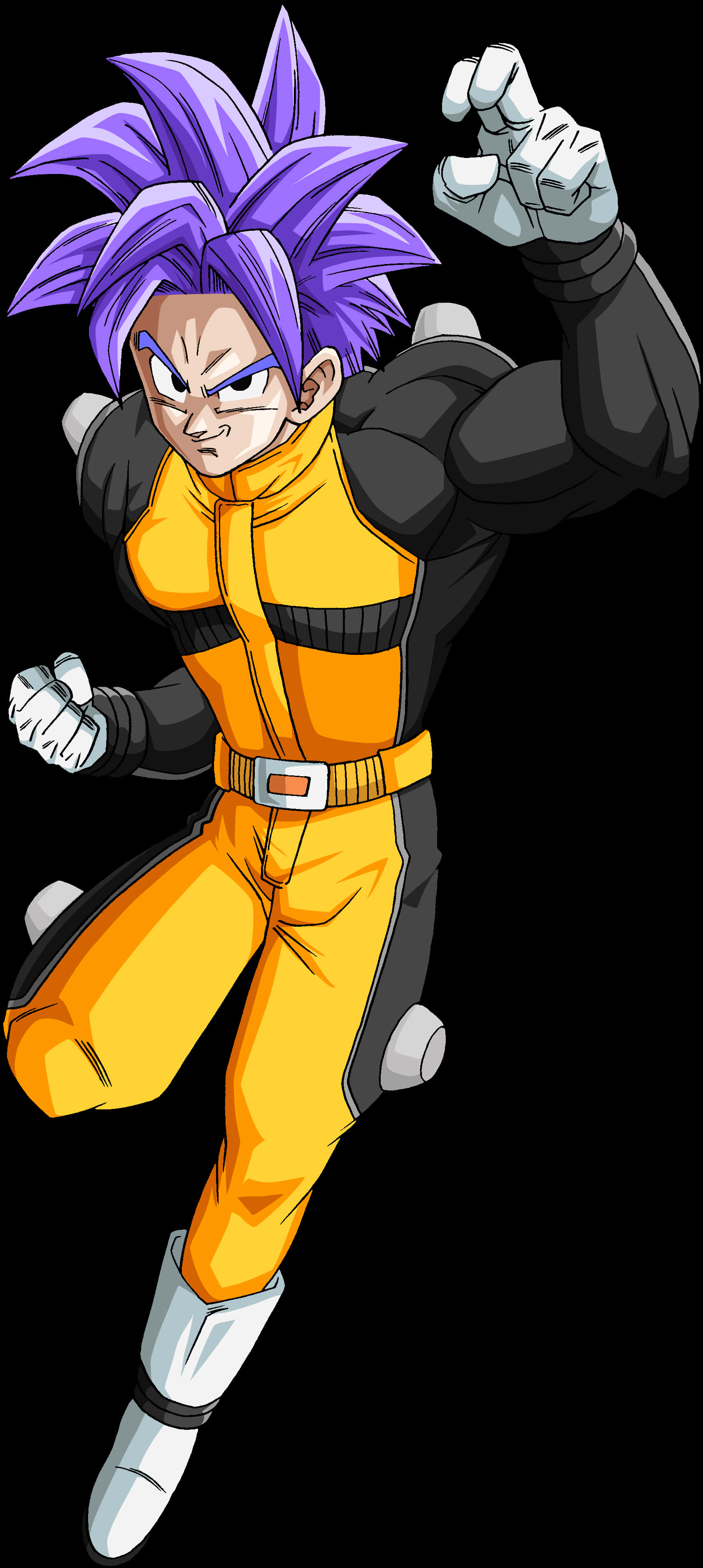 Воин с фиолетовыми волосами из Dragon Ball Обои