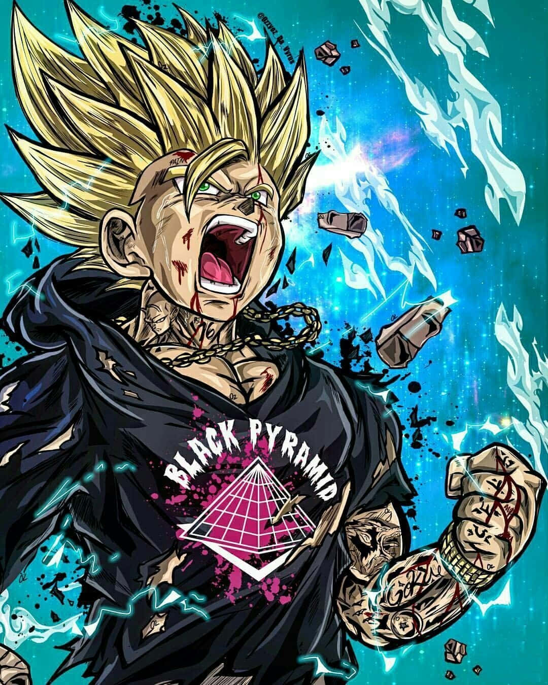 Крутой аниме Гоку Dragon Ball Z Обои