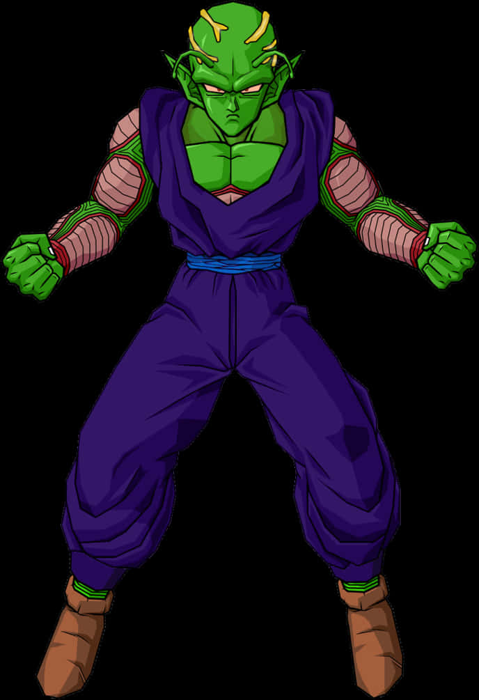 Пикколо из Dragon Ball Z в боевой стойке Обои