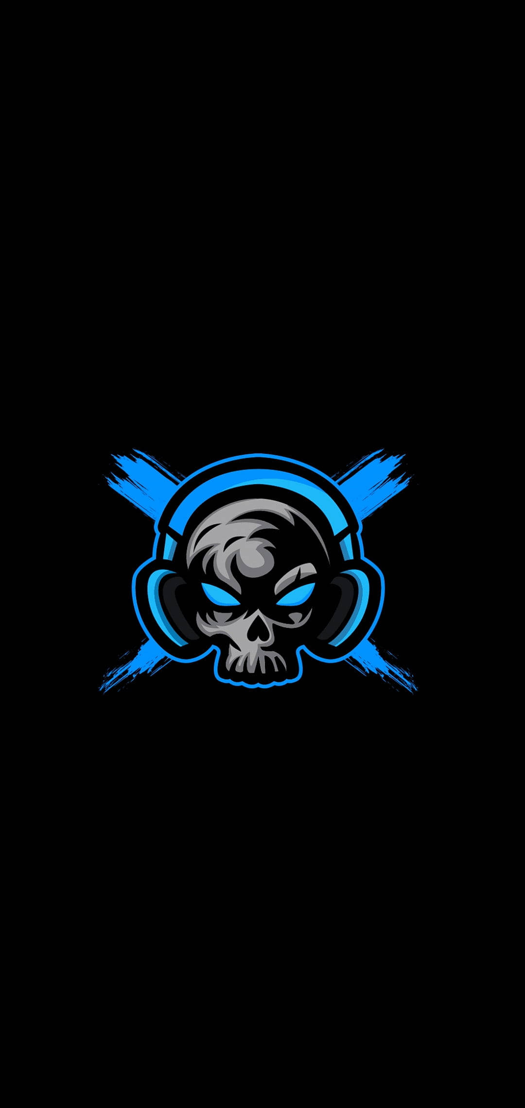 Enthralling Skull with Headphones Gaming Logo HD Обои