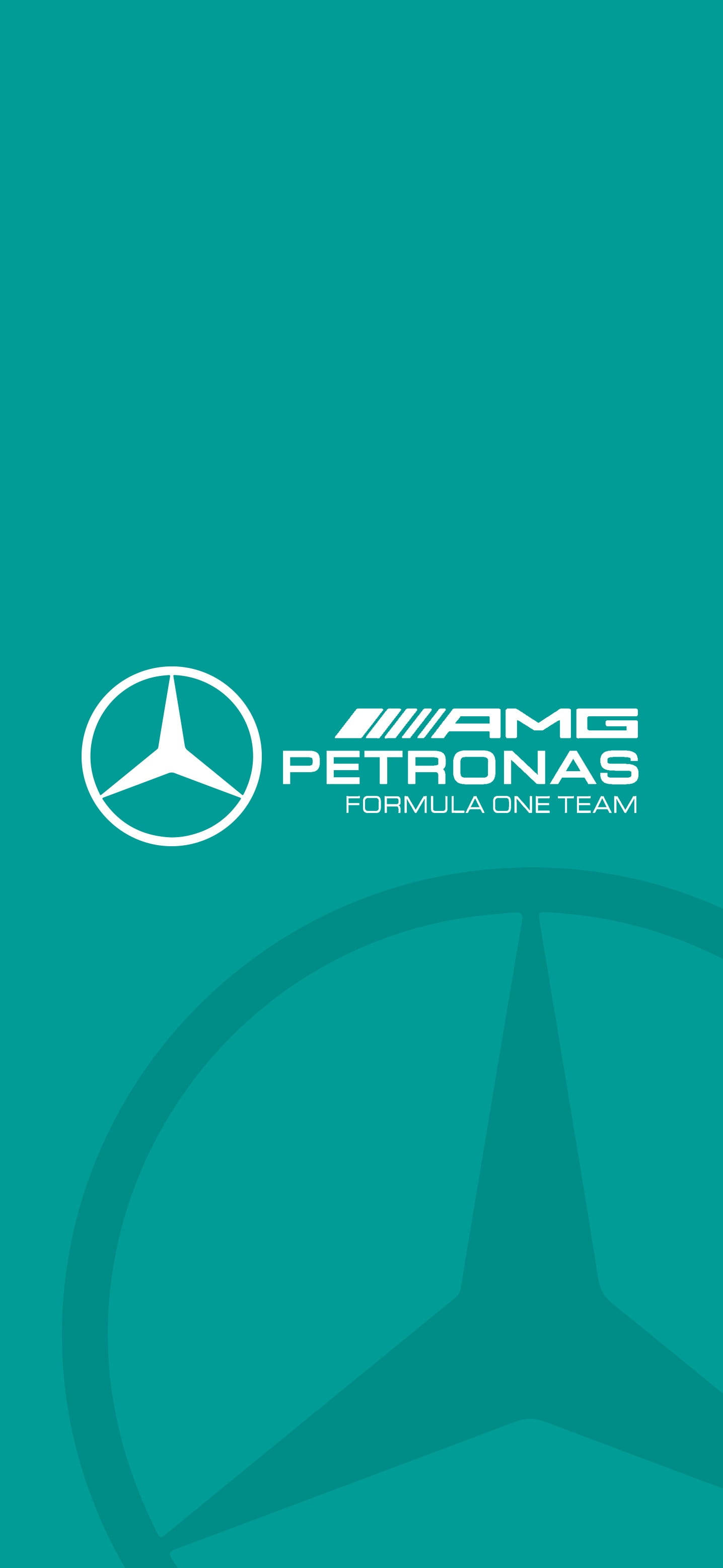 F1 AMG Petronas Бирюзовый Логотип iPhone Обои