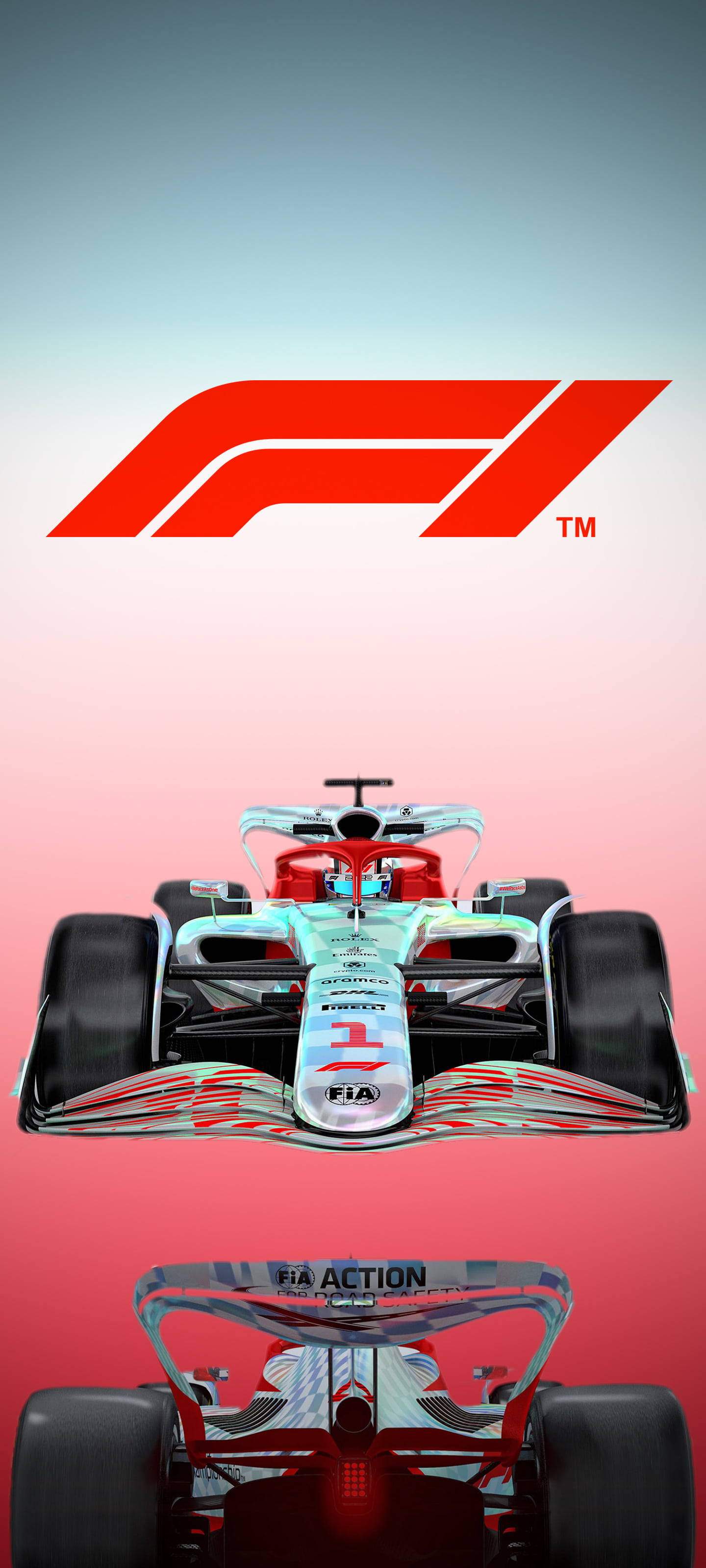 F1 Логотип Градиентный фон iPhone Обои
