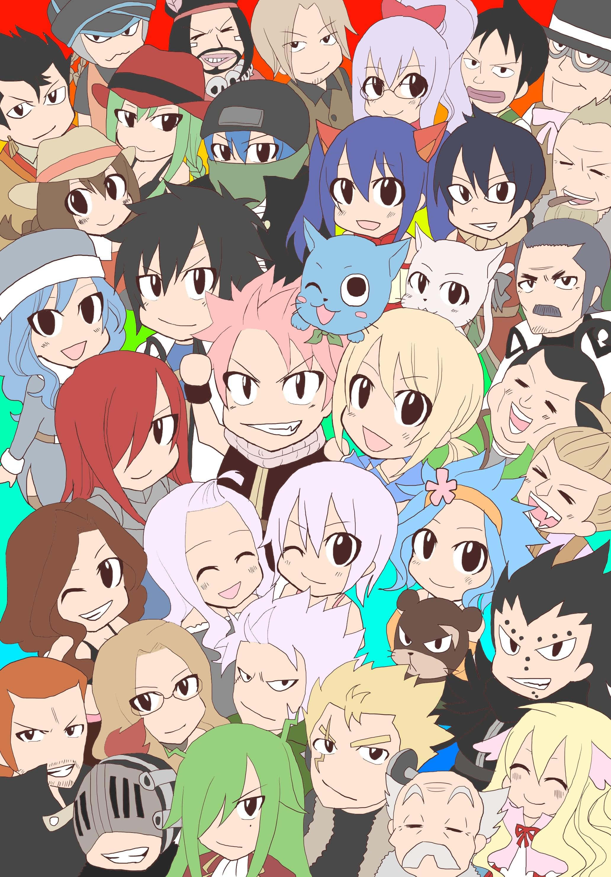 Fairy Tail Эстетика Чиби Вектор Обои
