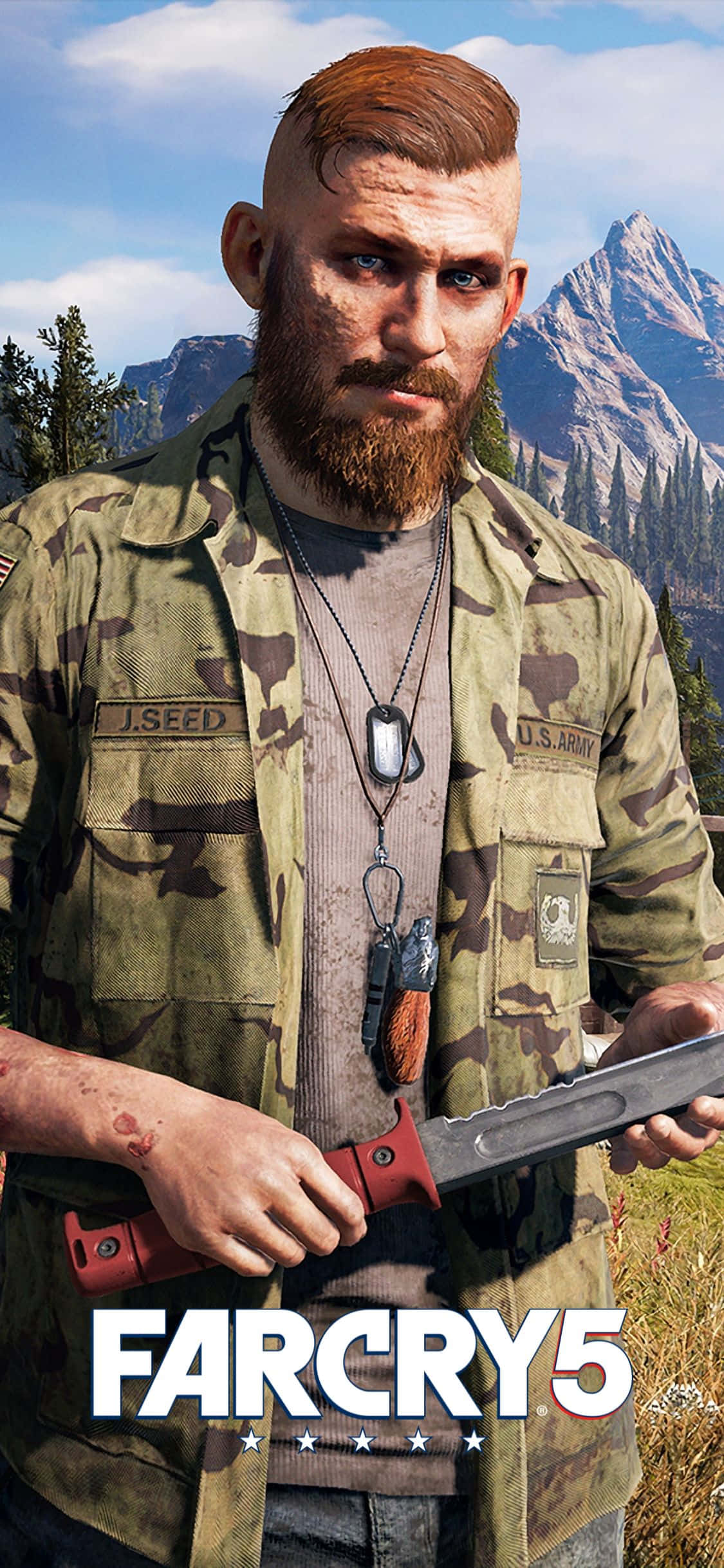 Исследуйте мир Far Cry 5 на вашем iPhone Xs Обои