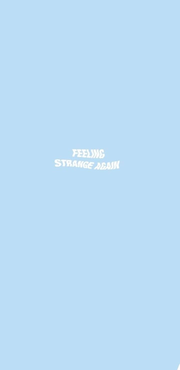 Feeling Strange Again Простой синий эстетика Обои