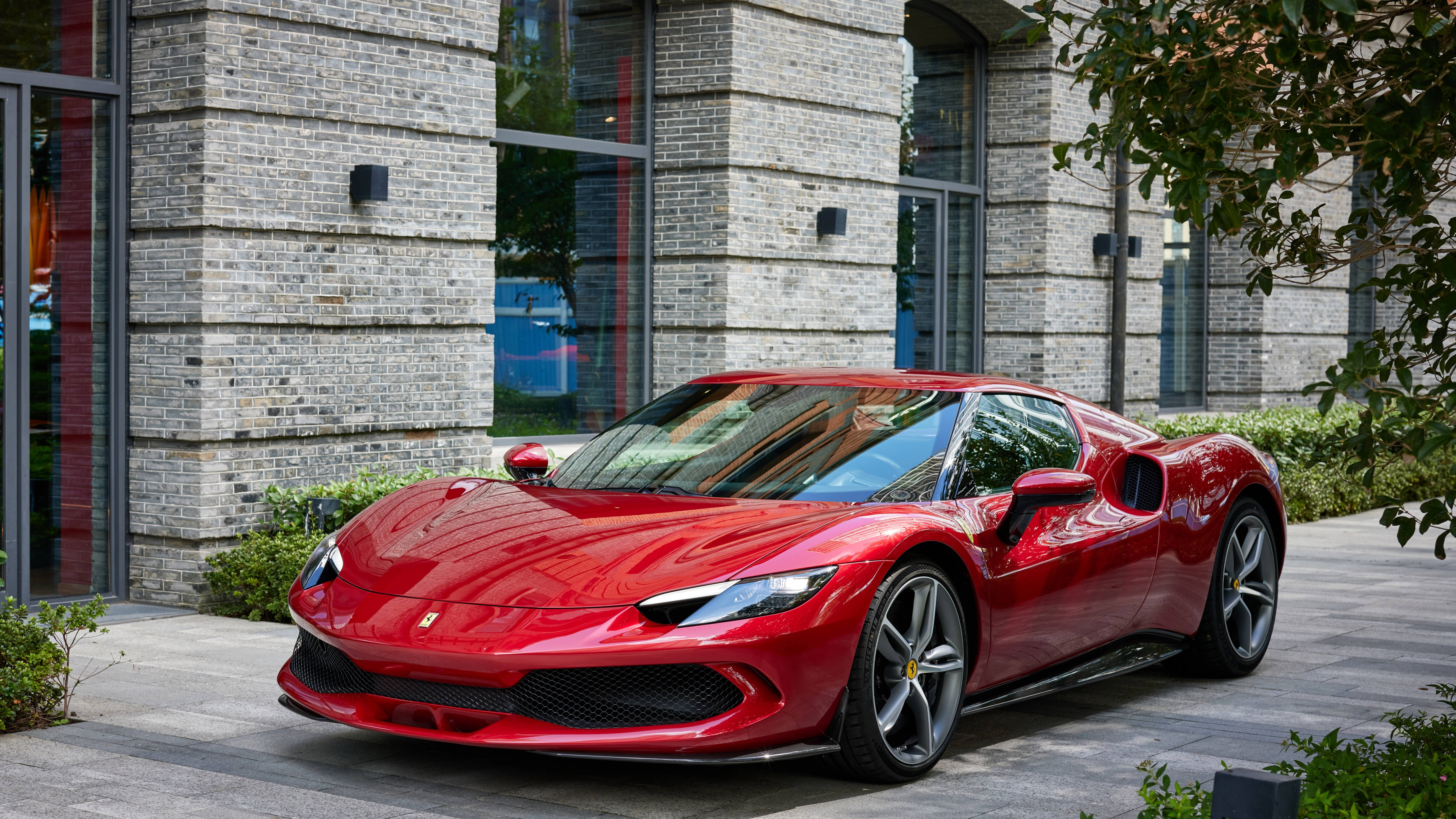 Ferrari 296 GTB 4K ноутбук автомобиль Обои
