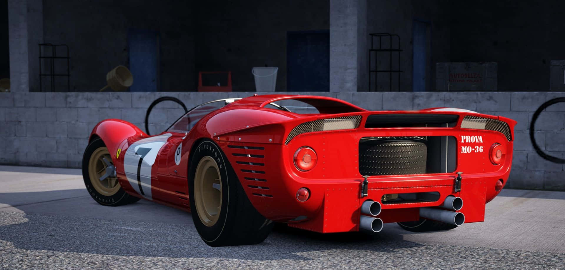 Ferrari 330 с четырьмя выхлопными трубами Обои