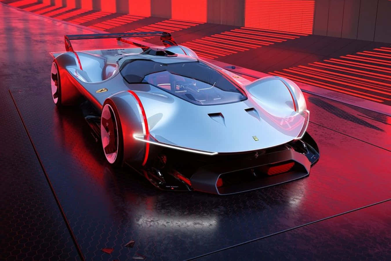 Наслаждаясь ветром в культовом Ferrari Обои